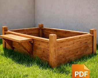 Progetti per aiuole rialzate in PDF / Fioriera rialzata fai da te / Progetto di falegnameria per principianti