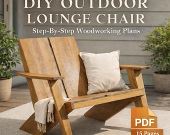 Modern Adirondack Chair Plans | Beginner Friendly Outdoor Lounge Woodworking (PDF)