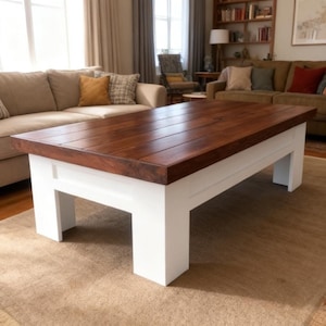 Coffee Table Plans with Sliding Top, Hidden Storage for Beginners | Digital Woodworking PDF image 4