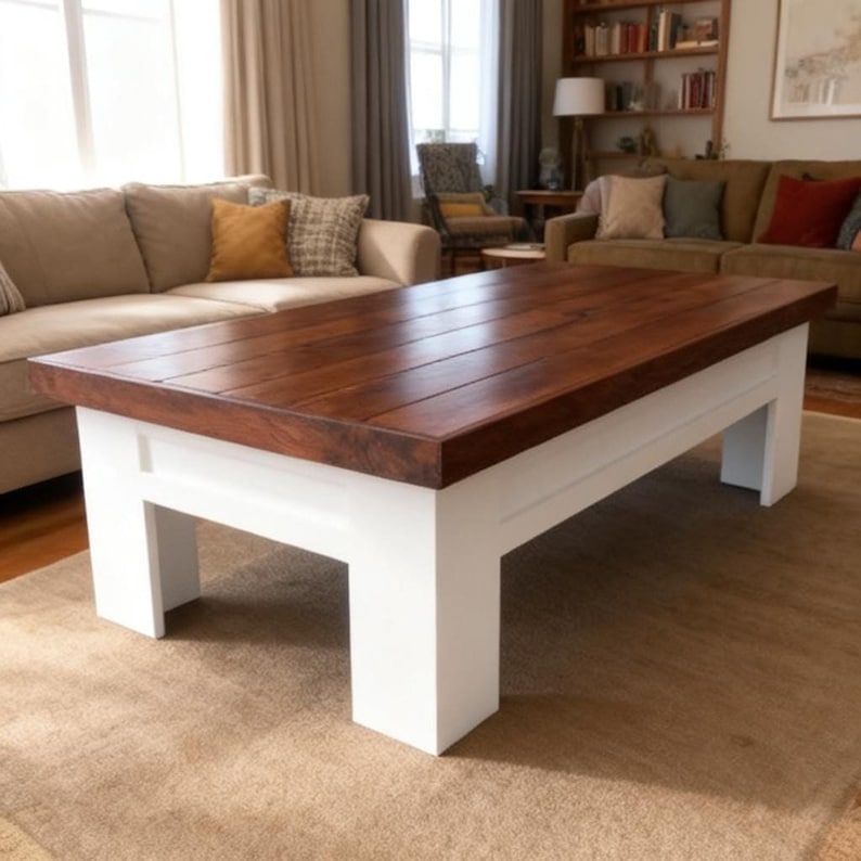 Coffee Table Plans with Sliding Top, Hidden Storage for Beginners | Digital Woodworking PDF image 4