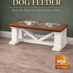 Planos de carpintería para comedero elevado para perros de estilo rústico (descarga en PDF) Apto para aprendices