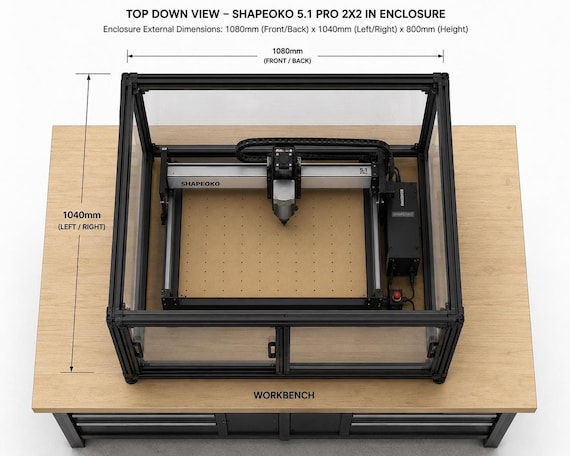 CNC Enclosure Plan for Shapeoko 5.1 Pro, Aluminum Extrusion Design