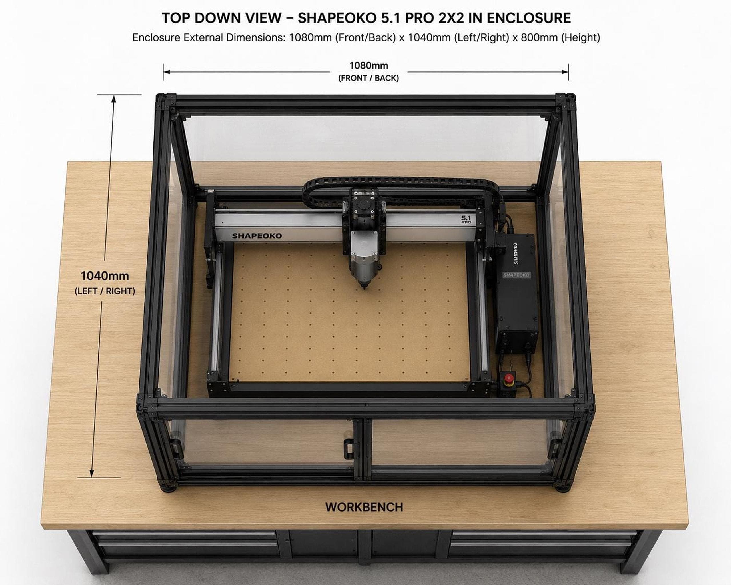 CNC Enclosure Plan for Shapeoko 5.1 Pro, Aluminum Extrusion Design