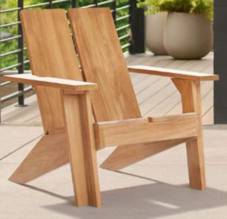 Progetti moderni per sedie Adirondack / Lavorazione del legno per salotti da esterno adatti ai principianti (PDF) immagine 3