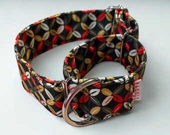 Collare per cani Evening Bloom Martingale – Collare regolabile fatto a mano per Whippet, Levrieri e Levrieri – Morbido cotone e ferramenta resistente