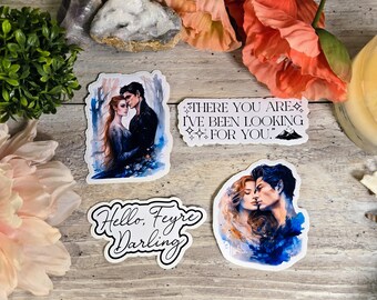 ACOTAR Vinyl Aufkleber Sticker Set: Hello Feyre Darling, Rhysand