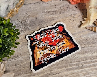 Fairy Tale Book Vinyl Sticker: Enemies to Lovers, Romance Tropes