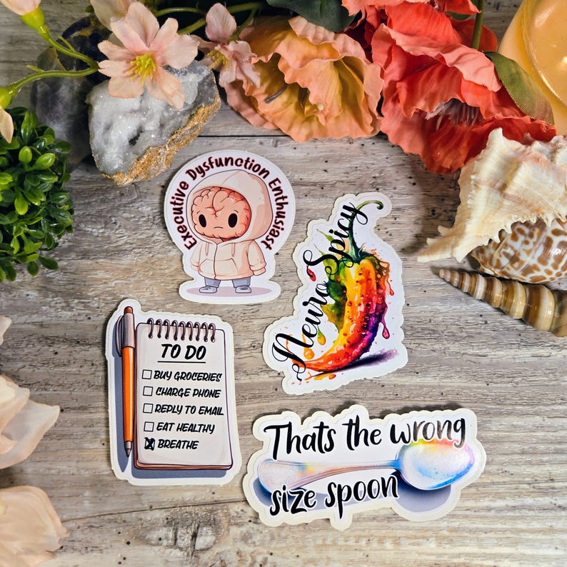 ADHD, ADD, Executive Dysfunction, Neurodiversity, Neurospicy, Vinyl Decal, Sticker, Dopamine, Neurodivergent, ODD ADHD Set