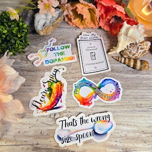 ADHD, ADD, Exekutiv Dysfunktion, Neurovielfalt, Neurospicy, Vinyl Aufkleber, Aufkleber, Dopamin, Neurodivergent, ODD Neurodiverse Set