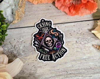 Crying ist eine Gratis Action Vinyl Sticker - Dungeons and Dragons D&D