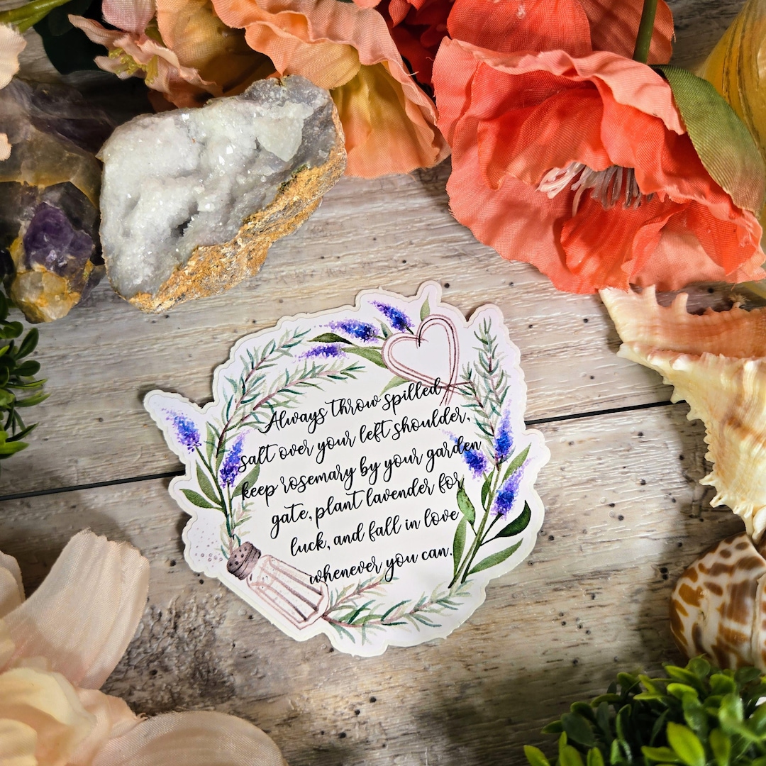 Practicals Stickers Practical Magic Vinyl Decal Sticker: Always Throw Spilled Salt - Etsy