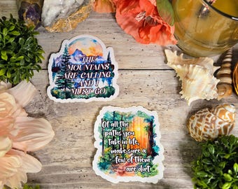 Hiking Adventure Vinyl Sticker: Outdoor, Forest Woods Decal