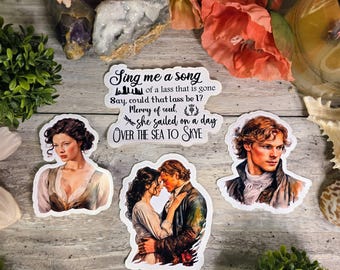 Outlander Vinyl Aufkleber: Claire & Jamie Sassenach