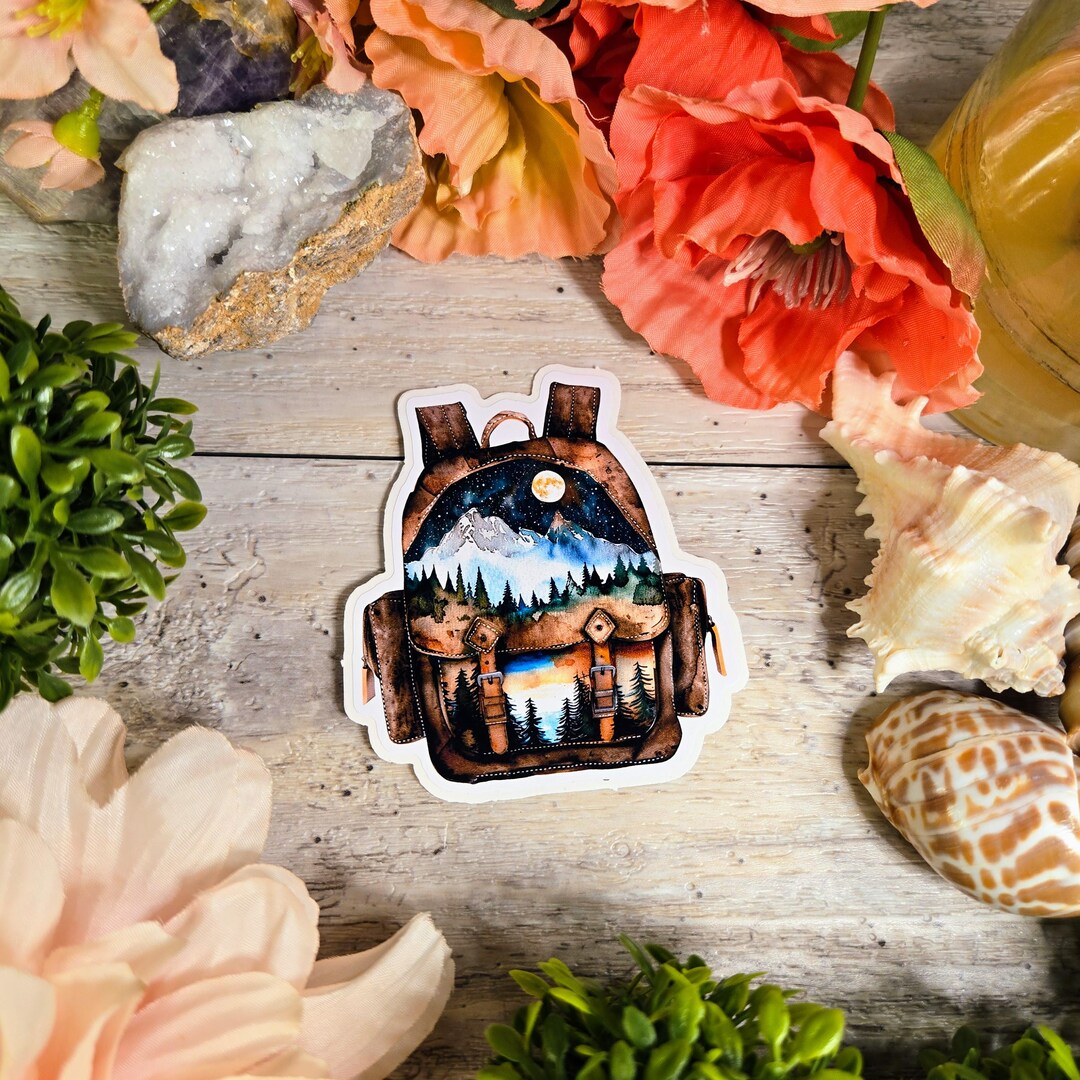Hiking Adventure Backpack Vinyl Decal Sticker: Camping, Forest - Etsy