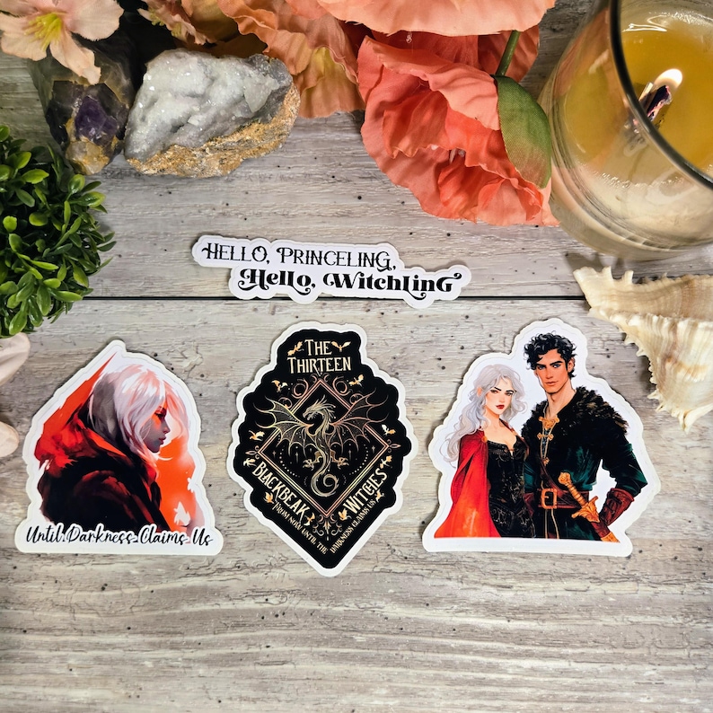 Throne of Glass Vinyl Sticker: Manon Blackbeak, The Thirteen Blackbeak Set