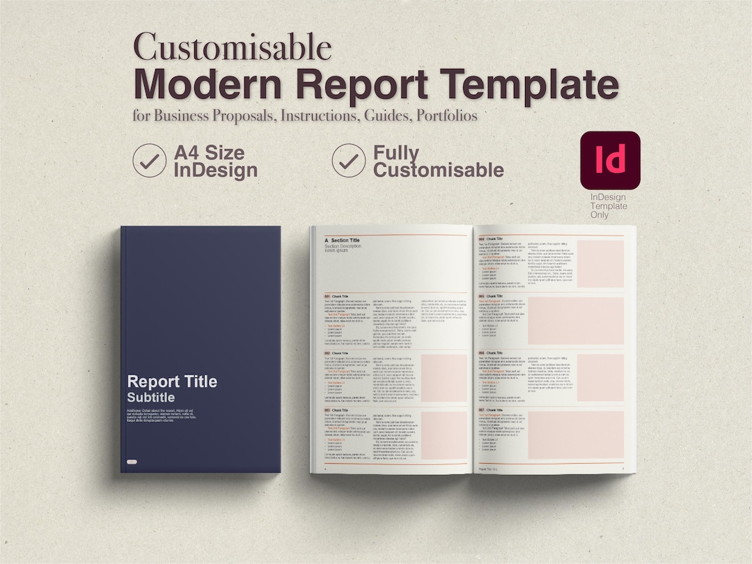 Modern Modular Business Report Template – Editable A4 Indesign ...