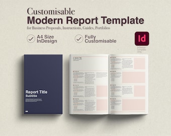 Moderne modulare Visitenkartenvorlage - Bearbeitbar A4 InDesign, bedruckbar und digital