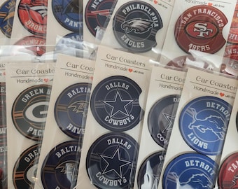 Posavasos de neopreno para coche con el equipo de fútbol americano de la NFL