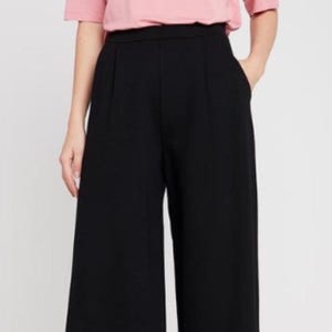 H&M Black Women&#39;s Stylish Wide Leg Pants Size M