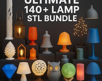 140+ Lamp STL Bundle: 3D Printable Modern Lighting Designs (Digital Download