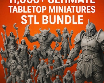 Ponad 11 000 OGROMNYCH miniaturek stołowych w formacie STL | Pliki do druku 3D do gier RPG fantasy, D&D i gier wojennych