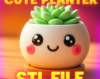 Succulent Planter STL File | 3D Printable Desk Decor