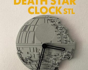 Death Star Clock STL File | 3D Printed Wall Art (Digital Download)
