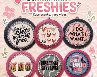 Cute Car Freshies with Rhinestones