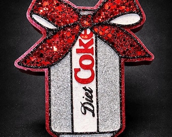 Glitter Diet Coke Can Freshie with Bow