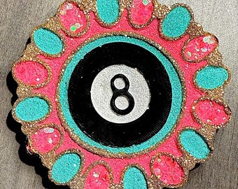 Bola de la suerte 8 con purpurina Freshie