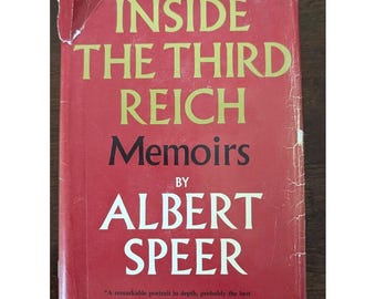 Memorias del Tercer Reich de Albert Speer, 1970, tapa dura con sobrecubierta, primera edición.
