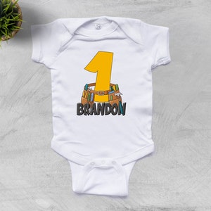 Construction Tool Belt Personalized Birthday Bodysuit