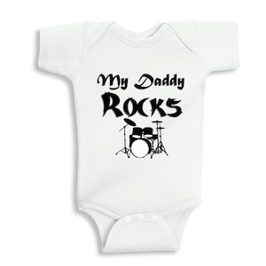 My Daddy Rocks -  personalized baby bodysuit