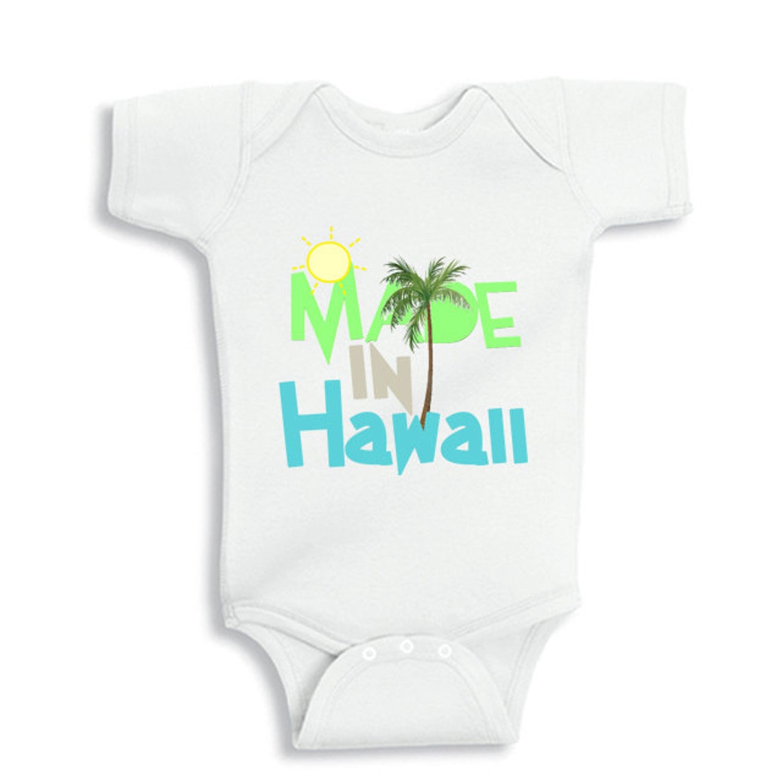 Made in Hawaii funny baby bodysuit or Baby Shirt | Etsy