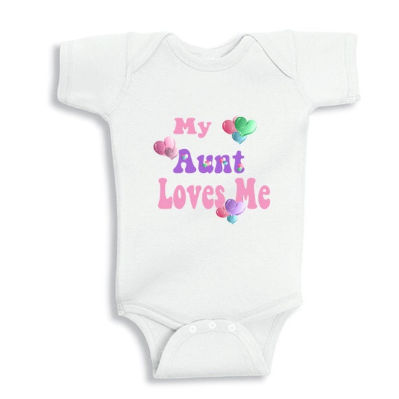 My Aunt Loves me baby bodysuit Etsy