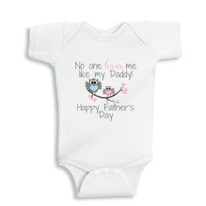 Father&#39;s Day Baby Bodysuit: Daddy&#39;s Girl Owl Design