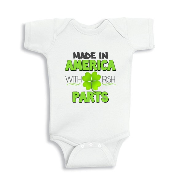 Threadrock Little Boys Made in America with Irish Parts Toddler L//S T-Shirt