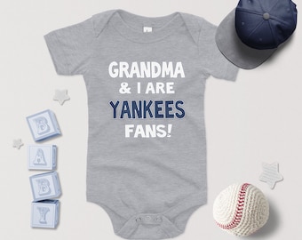 Grandma and I are Yankees Fans Baby bodysuit