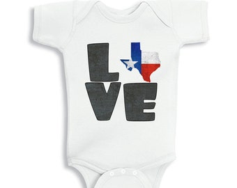 Love TEXAS baby bodysuit