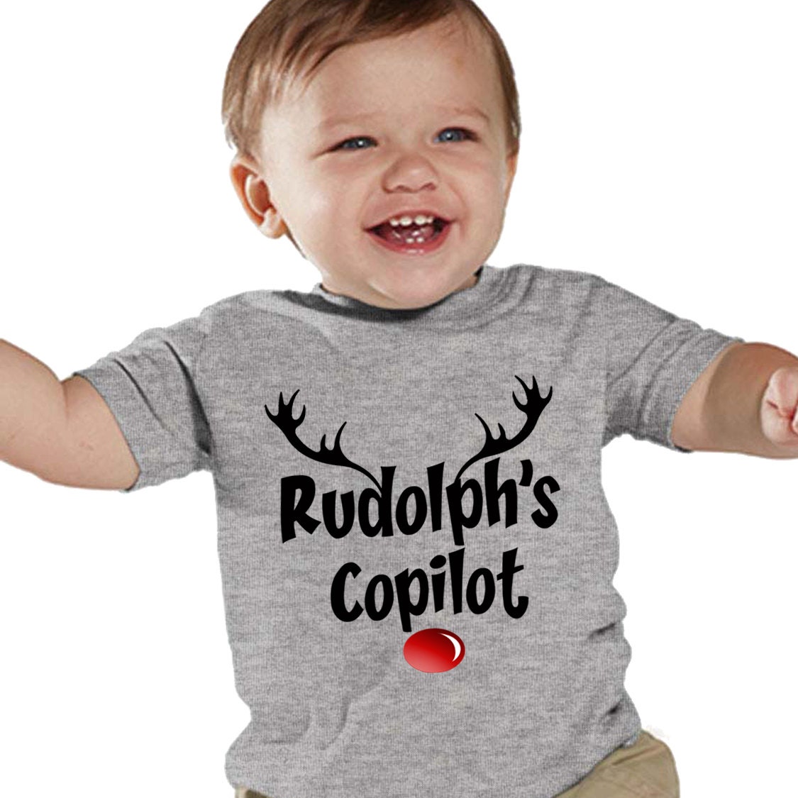 Rudolph's Copilot Christmas Baby Bodysuit - Etsy