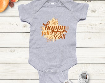 Happy Fall You All Thanksgiving baby girl, Thanksgiving shirt, baby thanksgiving, baby shower gift, new baby thanksgiving