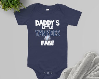 Daddy's Little Yankees Fan Baby bodysuit