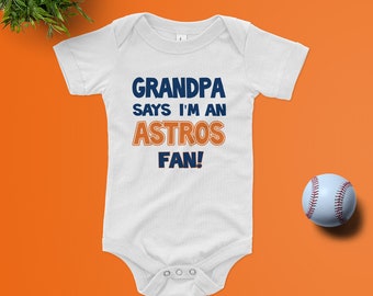 Grandpa says Im an ASTROS Fan Baby bodysuit