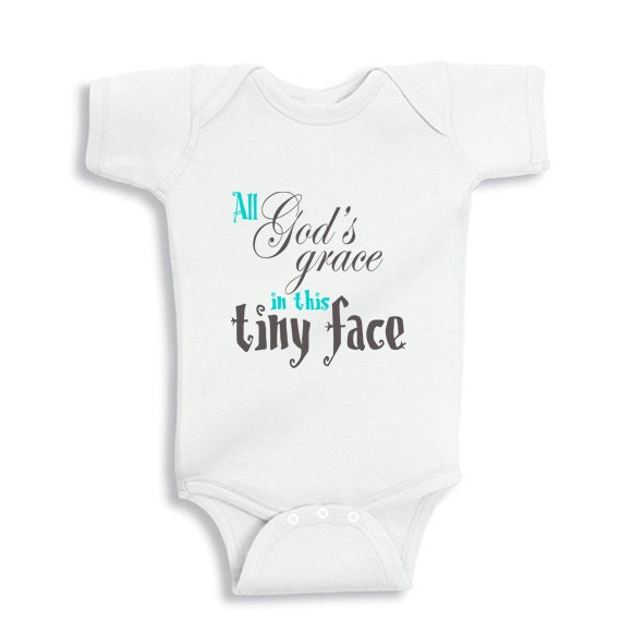 All God's Grace in This Tiny Face Baby Bodysuit or Infant - Etsy