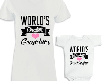 Grandma Granddaughter Matching Shirt Set: Personalized Family Tees