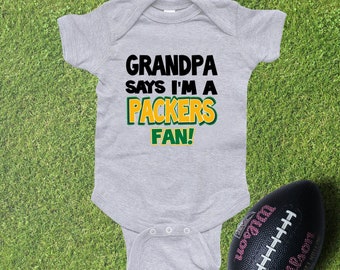 Grandpa Says I'm a Packers Fan Kids' Bodysuit