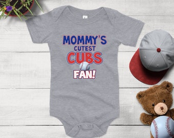 Mommy's Cutest Cubs Fan Baby bodysuit