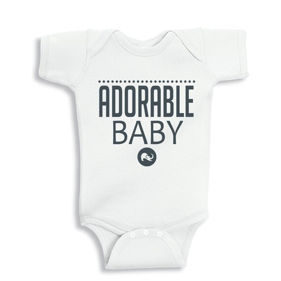 Adorable Baby White Bodysuit or Kids Shirt Charcoal Etsy