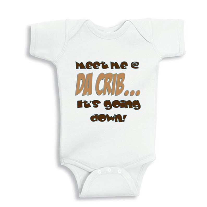 Meet me at da crib personalized baby bodysuit or infant Etsy