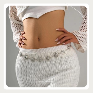 Boho Sun Belly Chain for Women, Summer Waist Chain Jewelry, Festival Beach Body Accessories